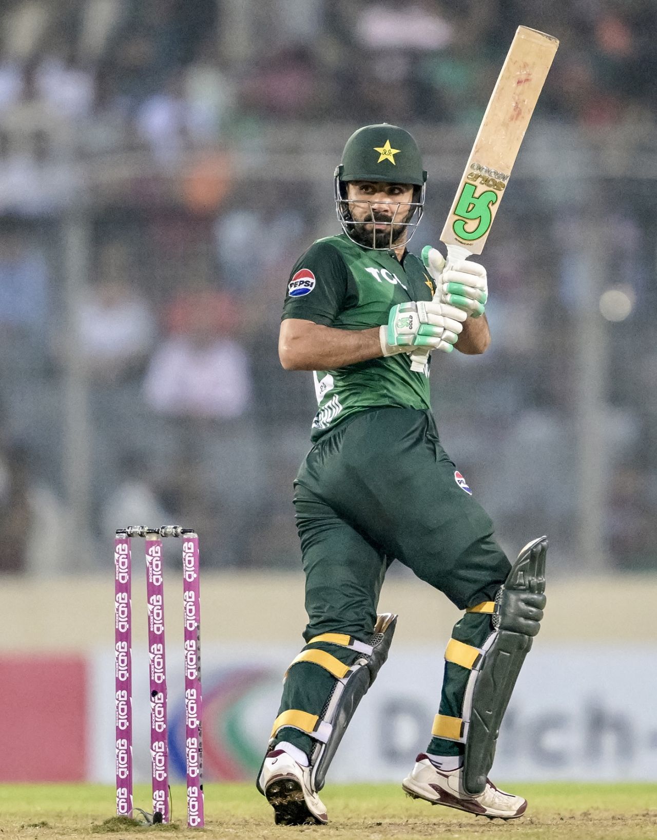 Khushdil Shah tucks one around the corner, Bangladesh vs Pakistan, 1st T20I, Mirpur, July 20, 2025
