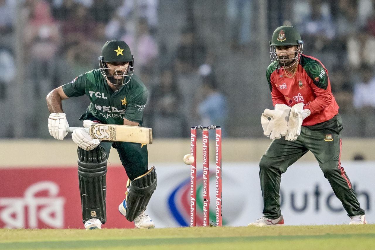 Fakhar Zaman top-scored for Pakistan with 44 off 34 balls, Bangladesh vs Pakistan, 1st T20I, Mirpur, July 20, 2025