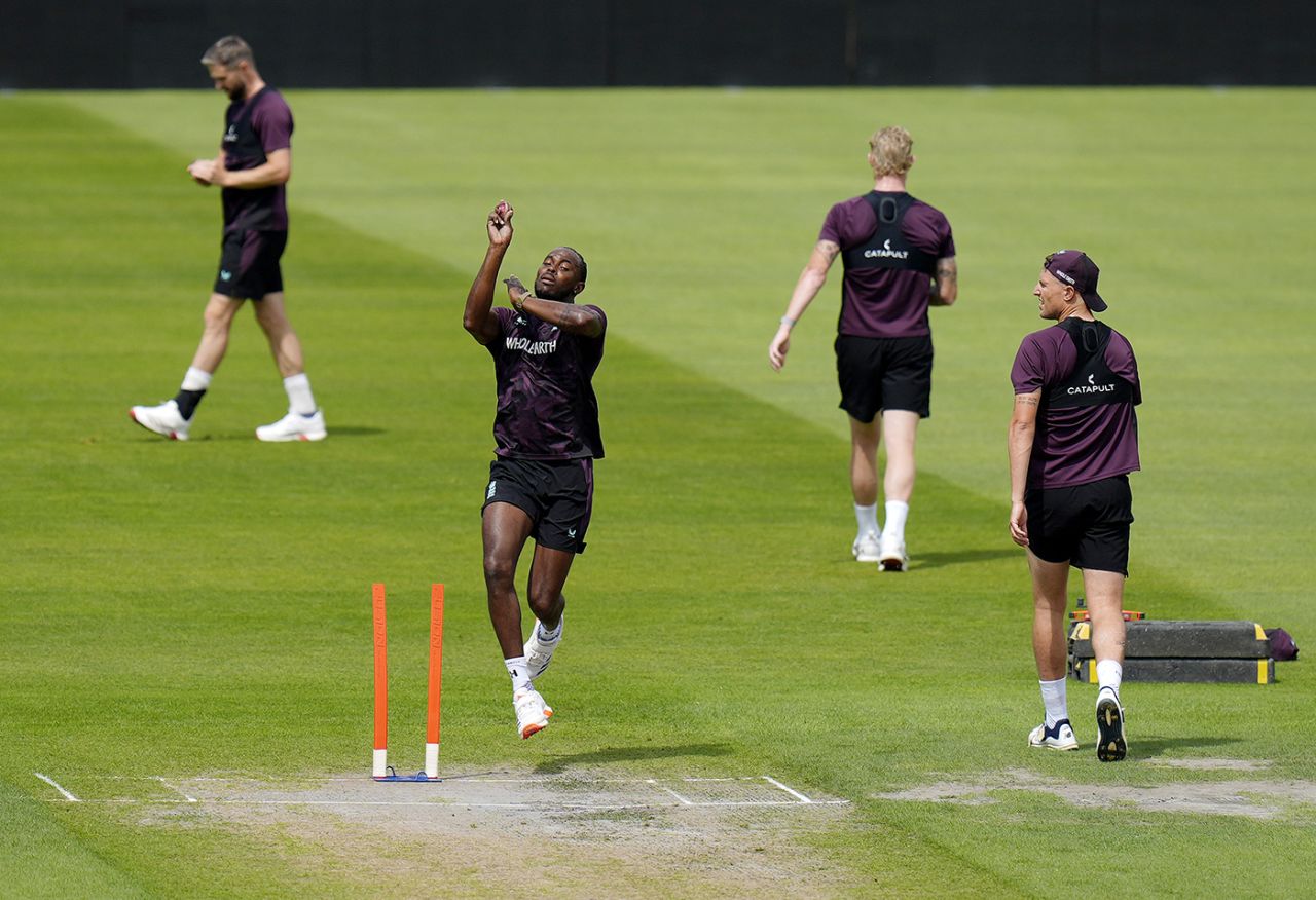 Jofra Archer bowls in the nets, Old Trafford, July 21, 2025