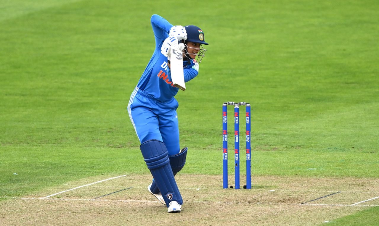 Smriti Mandhana was off with a hat-trick of fours, England vs India, 3rd women's ODI, Durham, July 22, 2025