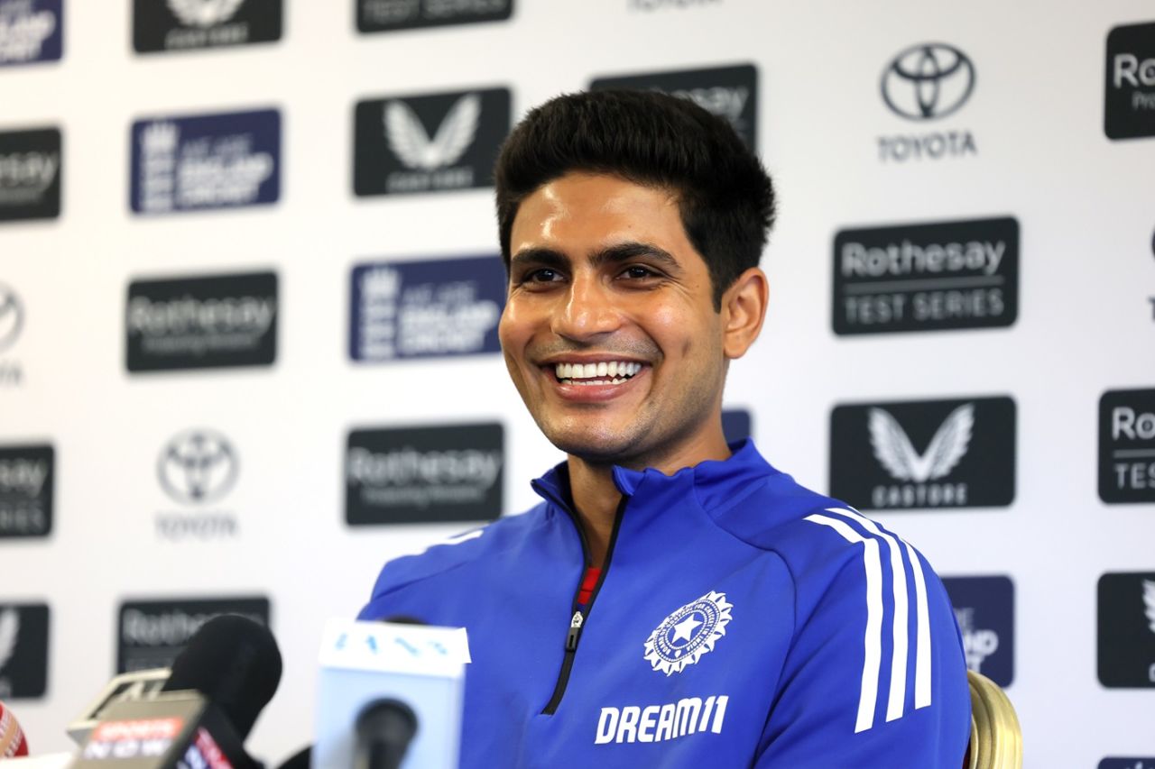 Shubman Gill is all smiles at his press conference, England vs India, 4th Test, Manchester, July 22, 2025