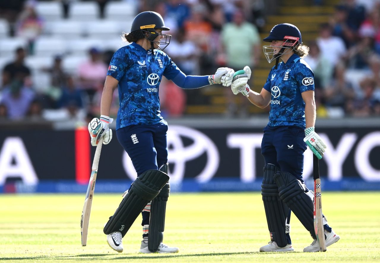 Nat Sciver-Brunt and Emma Lamb added a century stand, England vs India, 3rd women's ODI, Durham, July 22, 2025