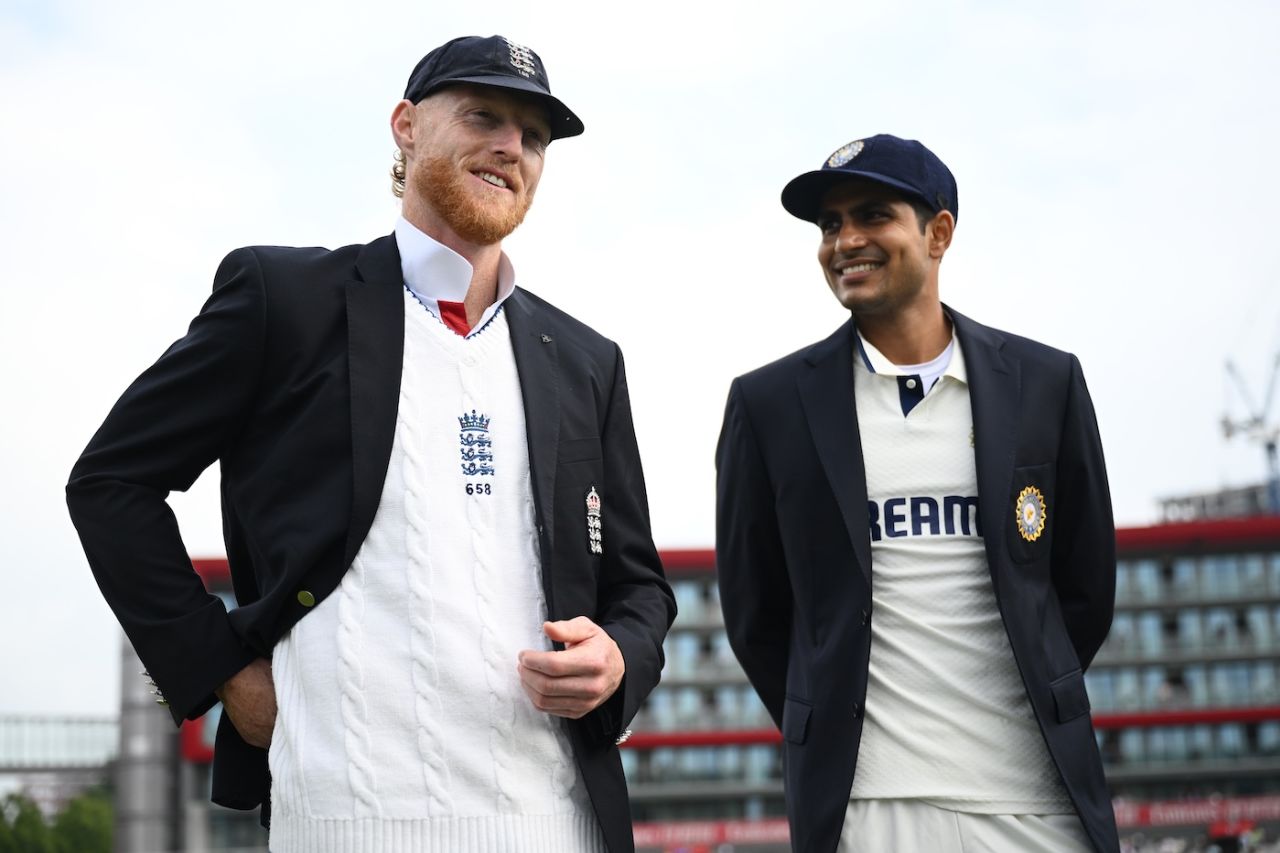 Ben Stokes and Shubman Gill at the toss, England vs India, 4th Test, Manchester, 1st day, July 23, 2025
