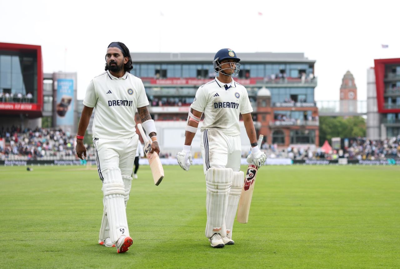 KL Rahul and Yashasvi Jaiswal saw out the first session, England vs India, 4th Test, 1st day, Manchester, July 23, 2025
