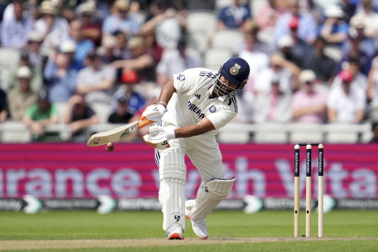 Rishabh Pant plays a shot, England vs India, 4th Test, 2nd Day, Manchester, July 24, 2025