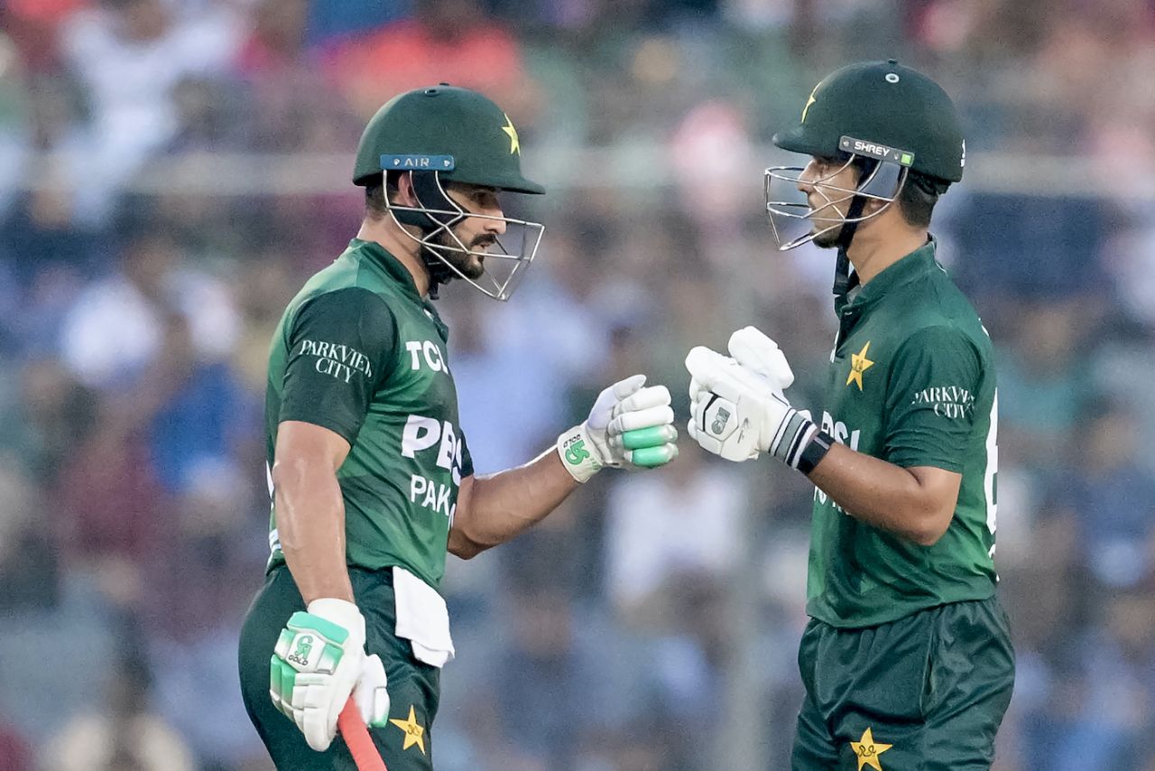 Sahibzada Farhan and Saim Ayub put on 82 for the first wicket, Bangladesh vs Pakistan, 3rd T20I, Mirpur, July 24, 2025