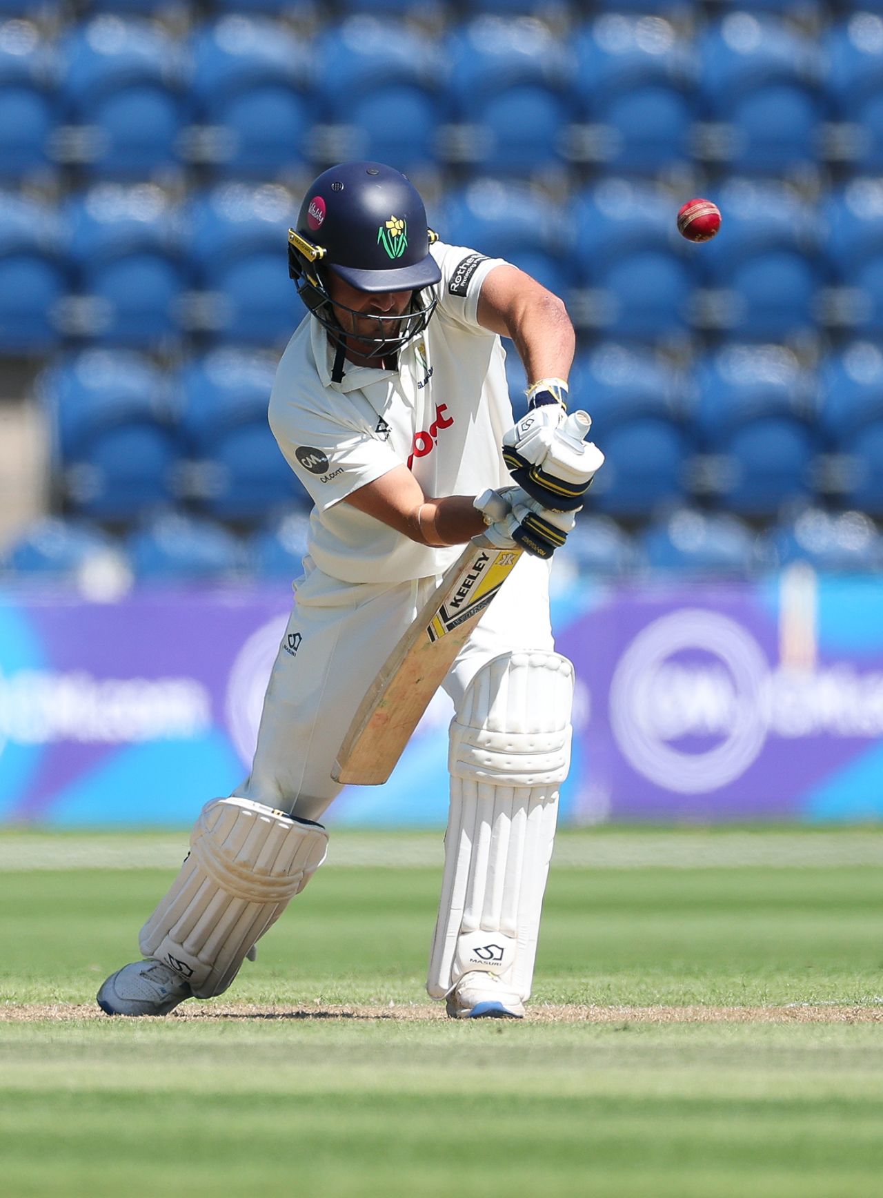 Kiran Carlson presses forward, Glamorgan vs Kent, County Championship, Cardiff, July 25, 2025