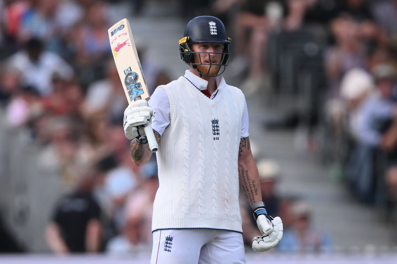 Ben Stokes hit his first fifty of the series, England vs India, 4th Test, 3rd day, Manchester, July 25, 2025
