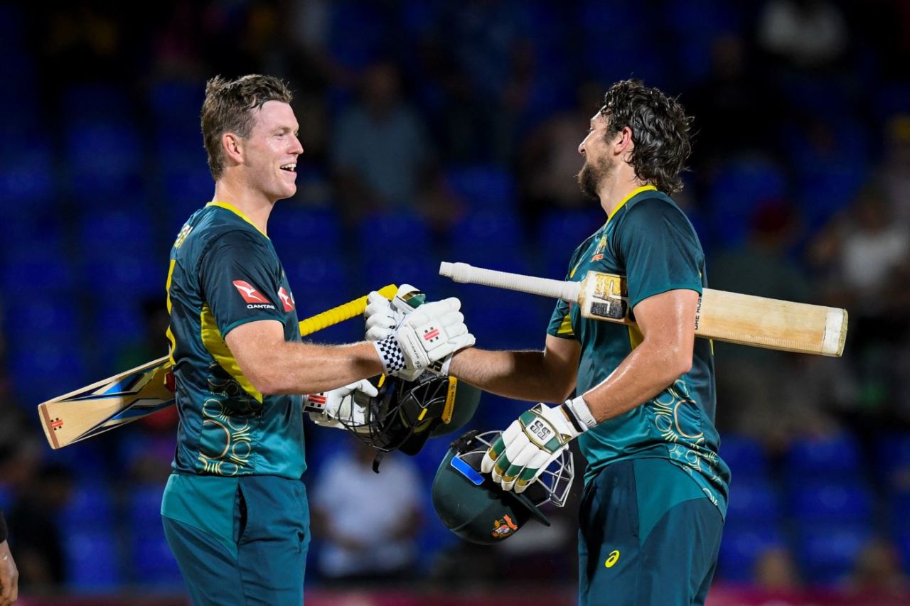 Mitch Owen and Tim David set a new fifth-wicket partnership record for Australia in T20Is, West Indies vs Australia, 3rd T20I, Basseterre, July 25, 2025