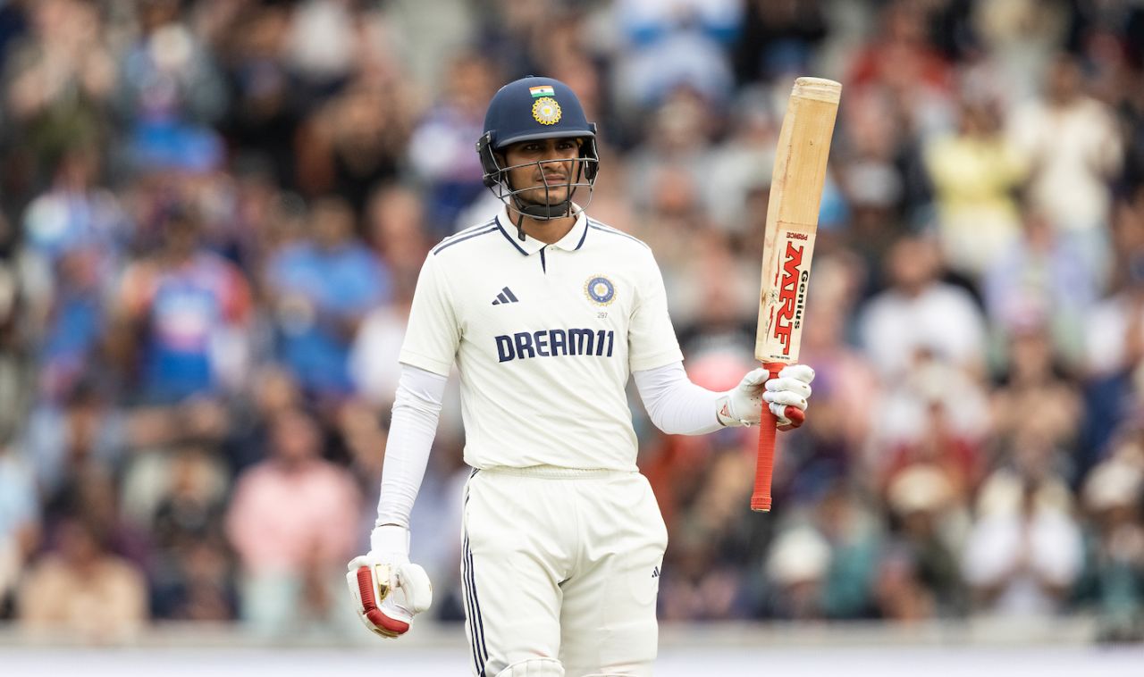 Shubman Gill brought up fifty in the final over before tea, England vs India, 4th Test, Manchester, 4th day, July 26, 2025