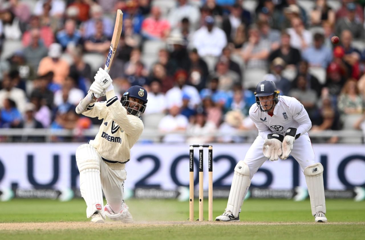 Washington Sundar goes inside out, England vs India, 4th Test, Manchester, 5th day, July 27, 2025