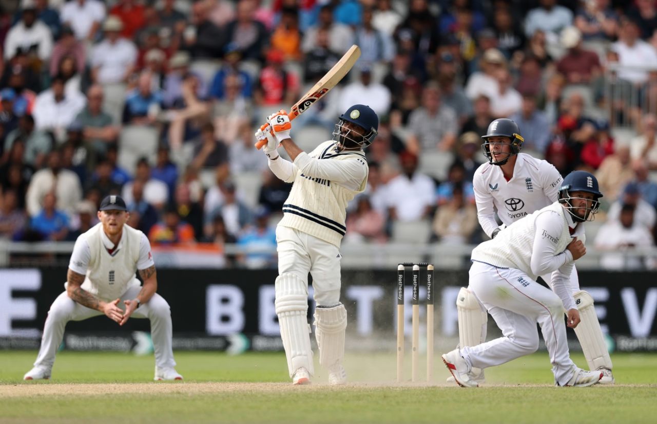 Ravindra Jadeja goes big, England vs India, 4th Test, Manchester, 5th day, July 27, 2025