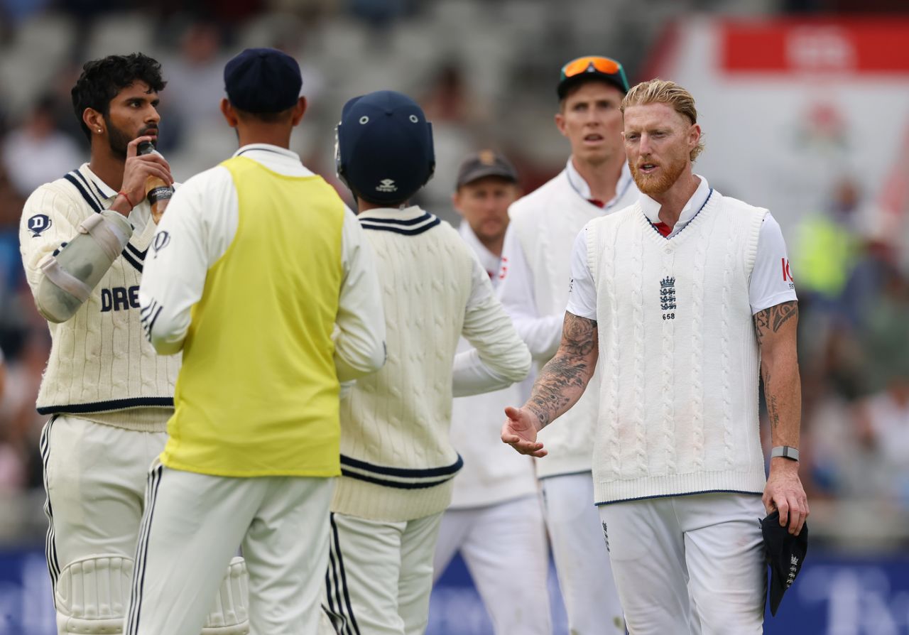 Ben Stokes approaches India for a handshake, England vs India, 4th Test, 5th Day, Manchester, July 27, 2025