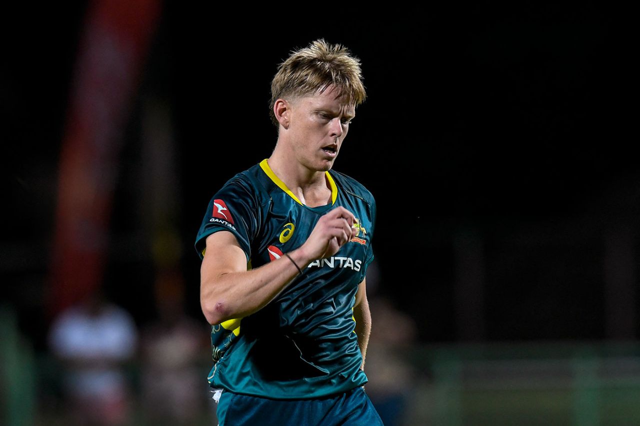 Nathan Ellis was outstanding throughout the series, West Indies vs Australia, 5th T20I, St Kitts, July 28, 2025