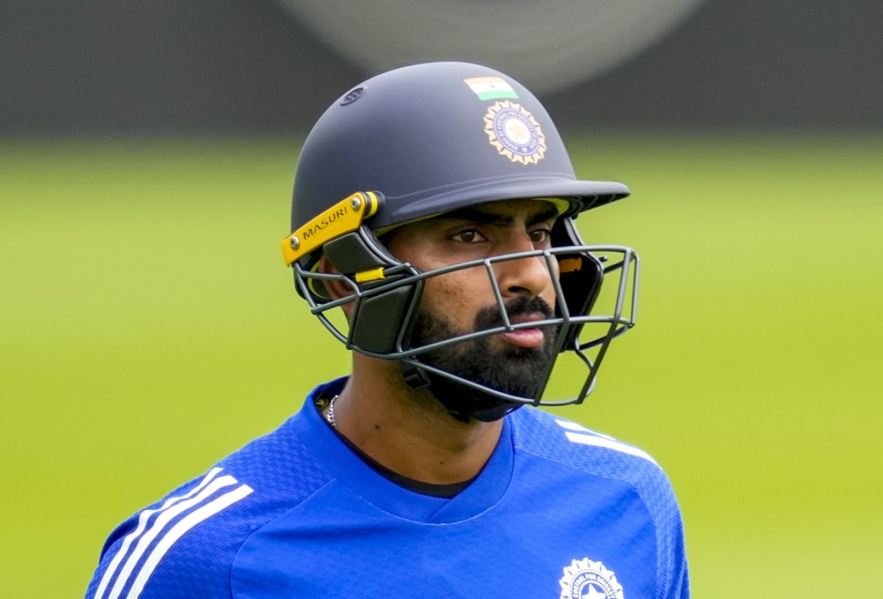N Jagadeesan at his first training session with the India team, The Oval, July 29, 2025
