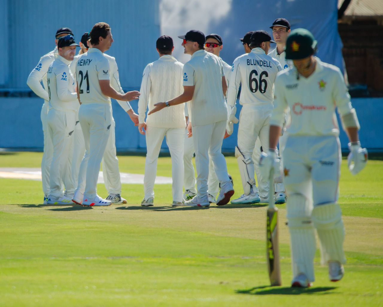 Brian Bennett departs after being dimissed, Zimbabwe vs New Zealand, 1st Test, 1st Day, Bulawayo, July 30, 2025