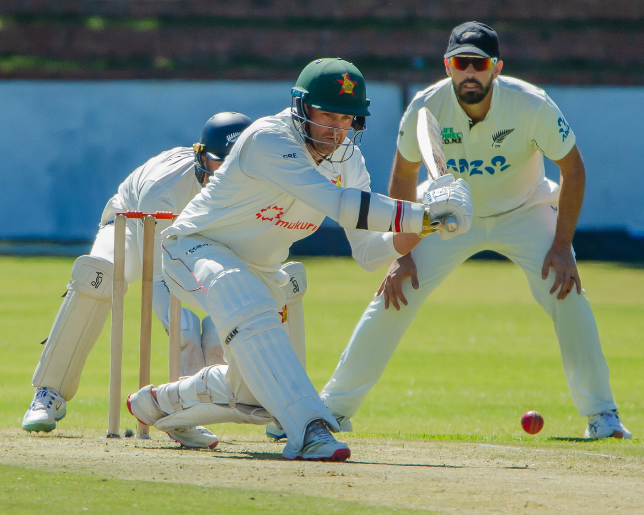 Craig Ervine lines up to play a shot, Zimbabwe vs New Zealand, 1st Test, 1st Day, Bulawayo, July 30, 2025