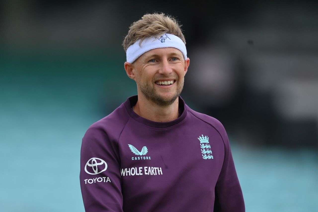 Joe Root is all smiles at and England training camp, England vs India, 5th Test, The Oval, London, July 30, 2025