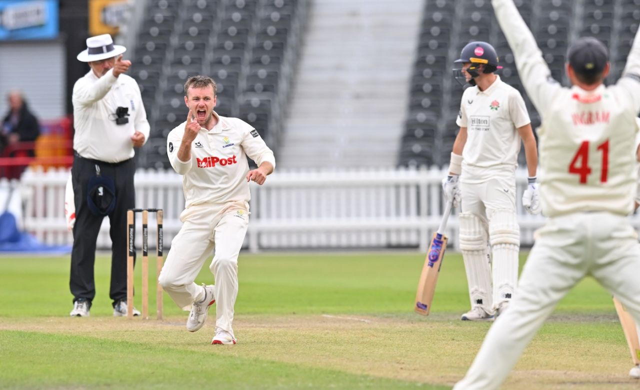Mason Crane took career-best figures of 6 for 19, Lancashire vs Glamorgan, Division Two, Rothesay County Championship, Emirates Old Trafford, July 30, 2025