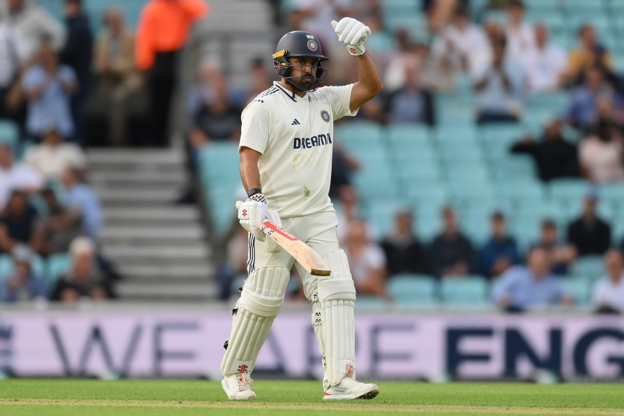 Karun Nair celebrates his fifty, England vs India, 5th Test, 1st day, The Oval, July 31, 2025
