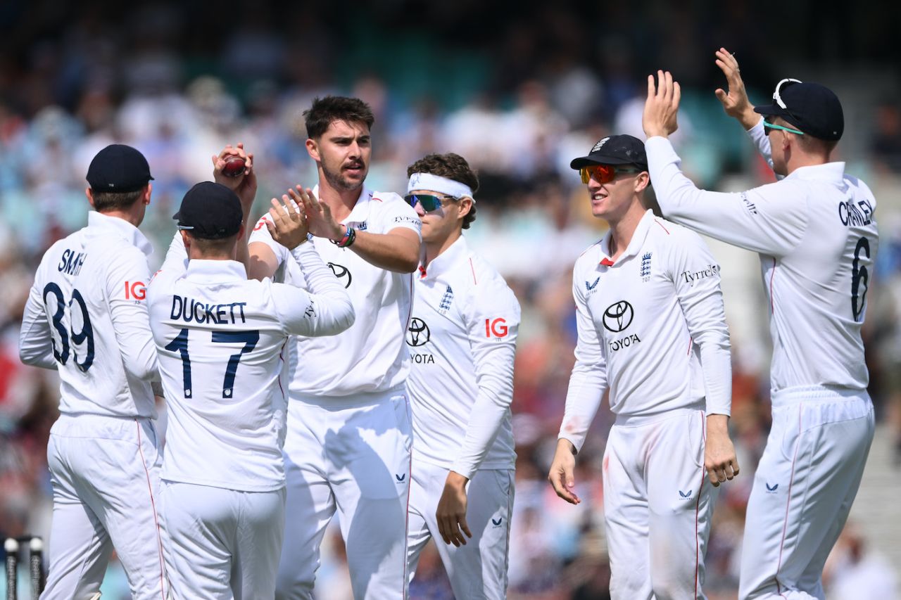 Josh Tongue struck in the second over of the day, England vs India, 5th Test, 2nd day, The Oval, August 1, 2025