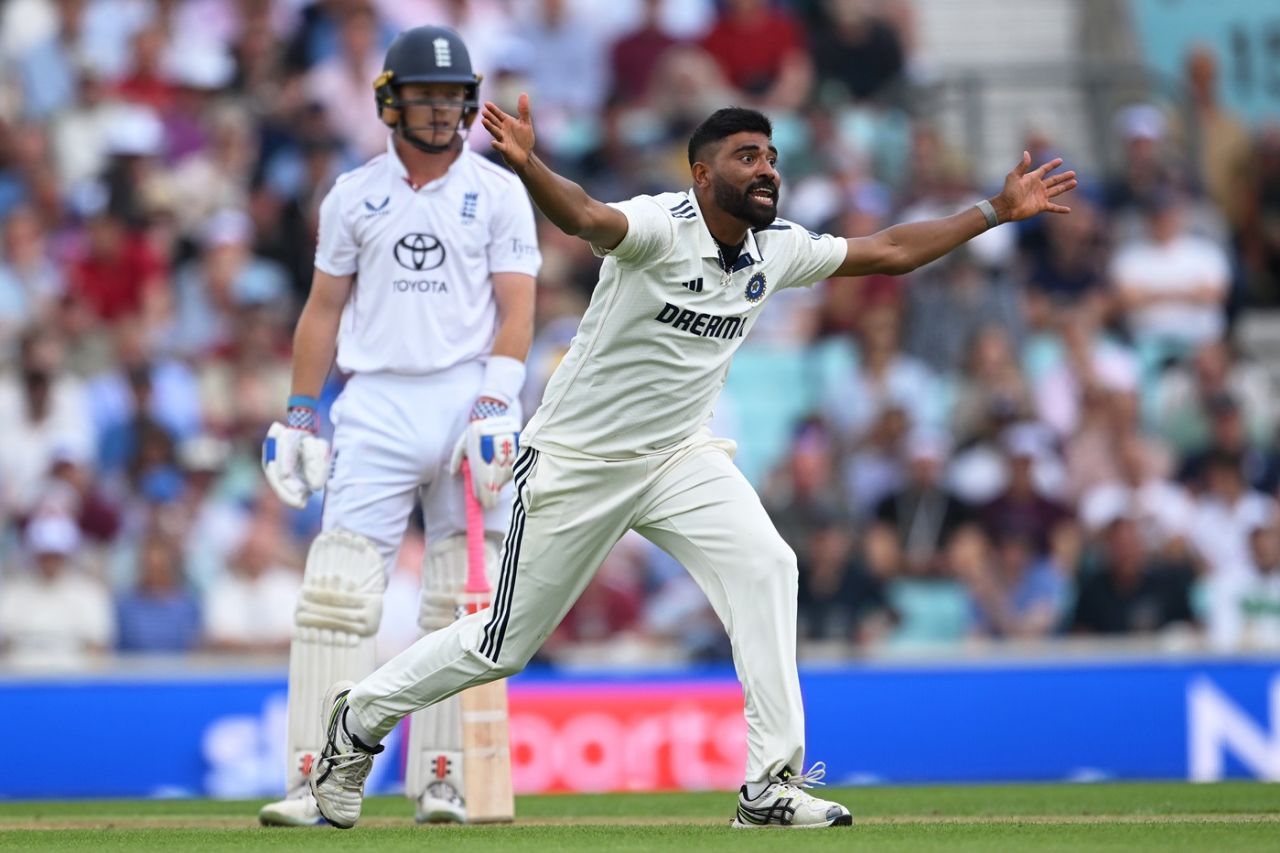 Mohammed Siraj successfully reviewed for lbw against Ollie Pope, England vs India, 5th Test, 2nd day, The Oval, August 1, 2025