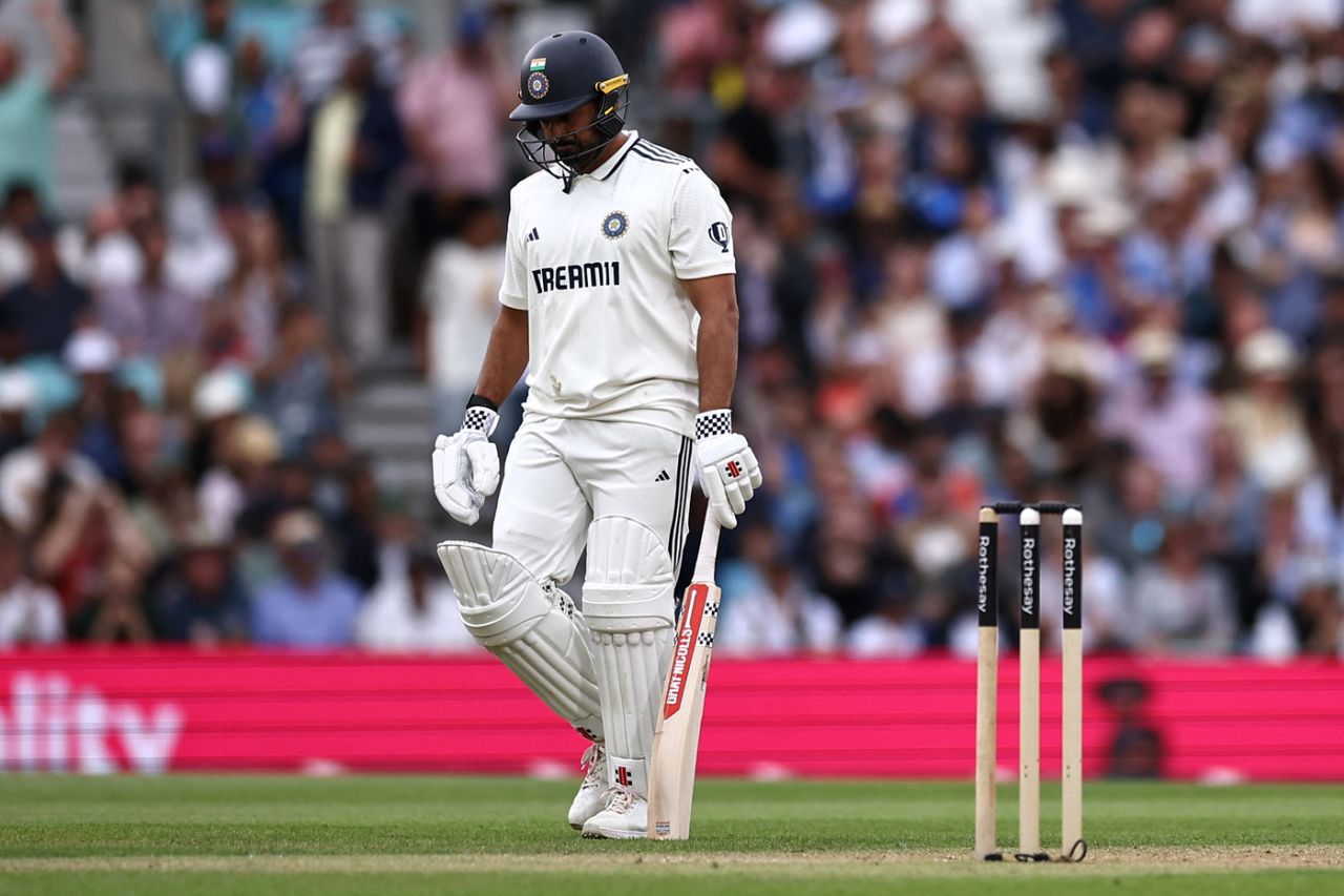 Karun Nair is disappointed after his dismissal, England vs India, 5th Test, 3rd Day, The Oval, August 2, 2025