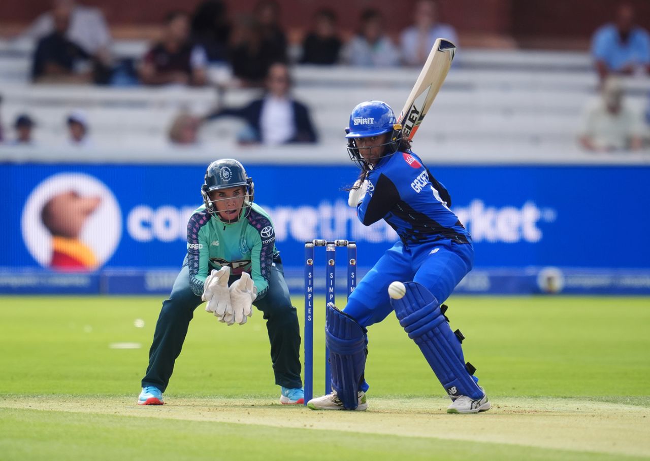 Cordelia Griffith helped get the Spirit innings up and running, London Spirit vs Oval Invincibles, Women's Hundred, Lord's, August 5, 2025