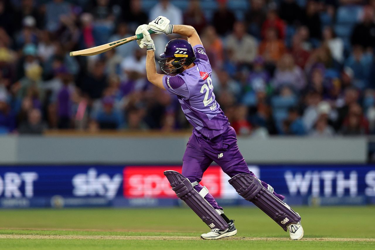 Dawid Malan steps into a drive, Northern Superchargers vs Welsh Fire, Headingley, men's Hundred, August 7, 2025 