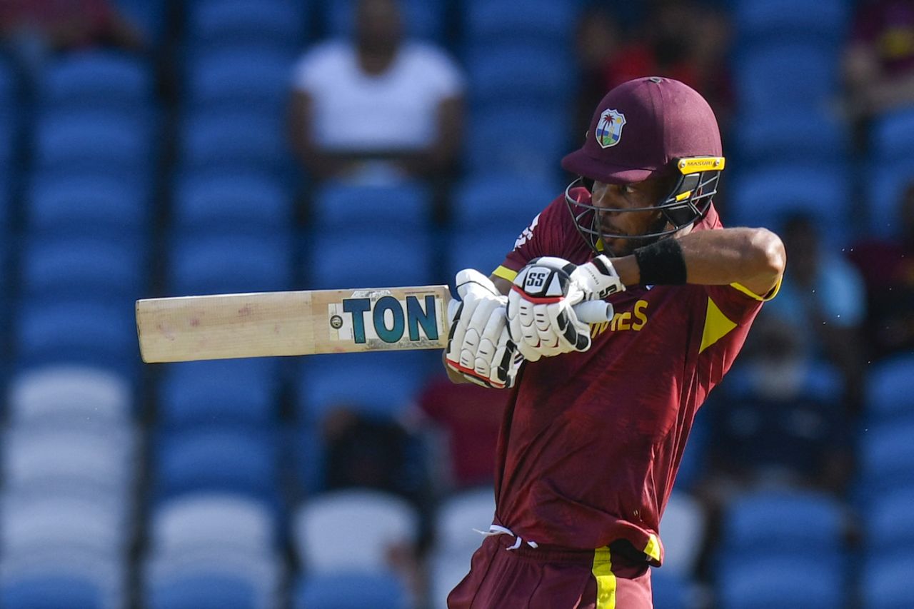 Roston Chase scored at nearly a run-a-ball, West Indies vs Pakistan, 1st ODI, Tarouba, August 9, 2025