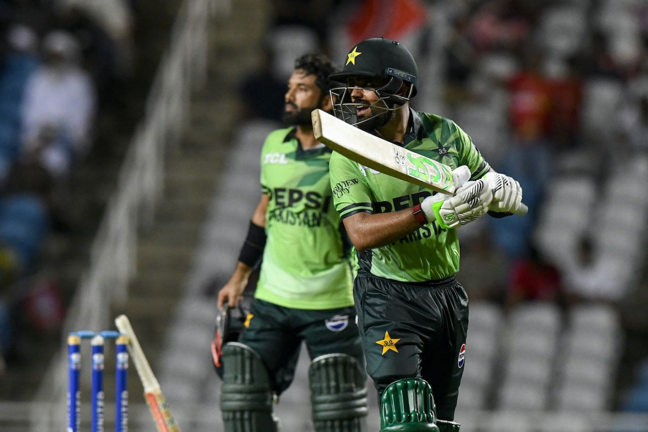 Babar Azam walks back after being stumped, West Indies vs Pakistan, 1st ODI, Tarouba, August 9, 2025