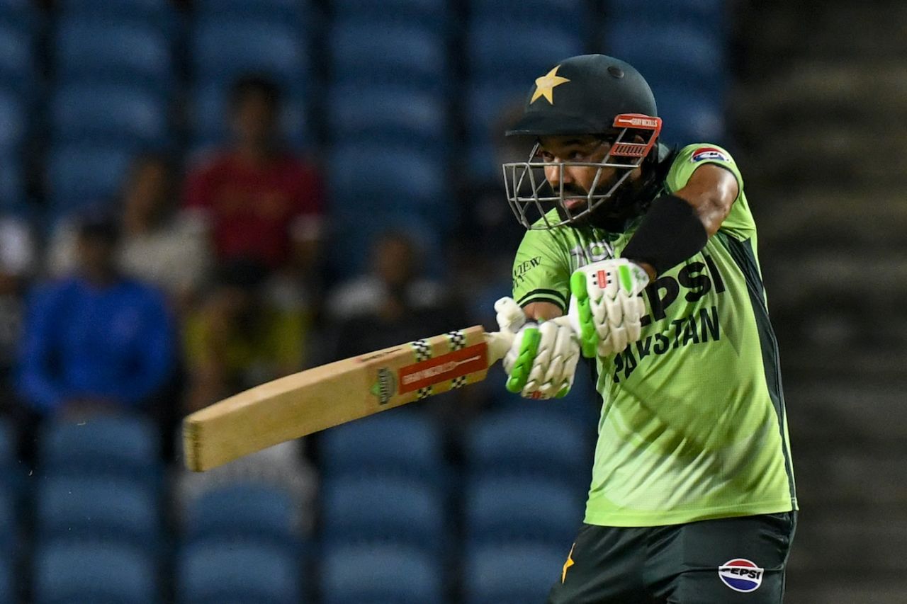 Mohammad Rizwan found singles with ease in the middle overs, West Indies vs Pakistan, 1st ODI, Tarouba, August 9, 2025