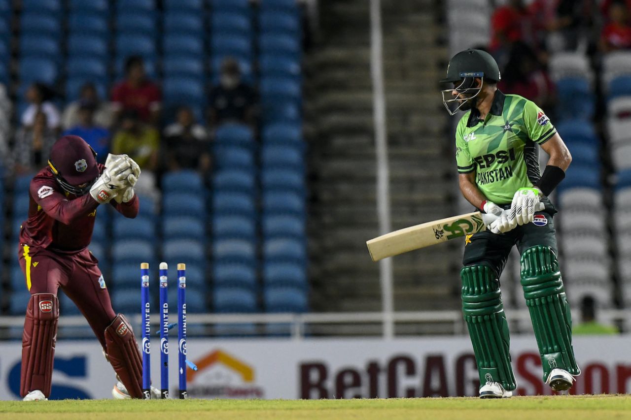 Babar Azam gets stumped by Shai Hope, West Indies vs Pakistan, 1st ODI, Tarouba, August 9, 2025