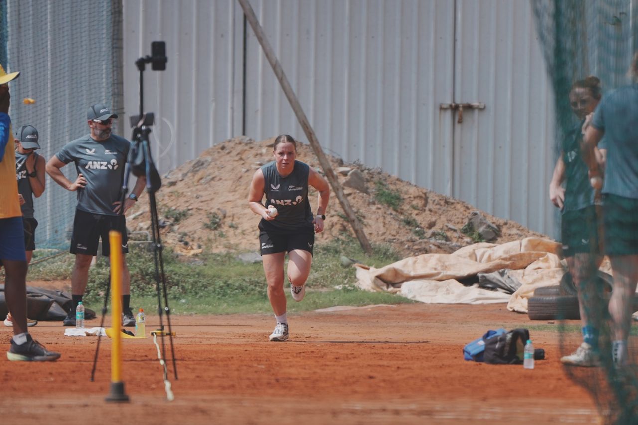 Jess Kerr was part of the New Zealand contingent that trained at the Super Kings Academy ahead of the Women's ODI World Cup, Chennai, August 9, 2025