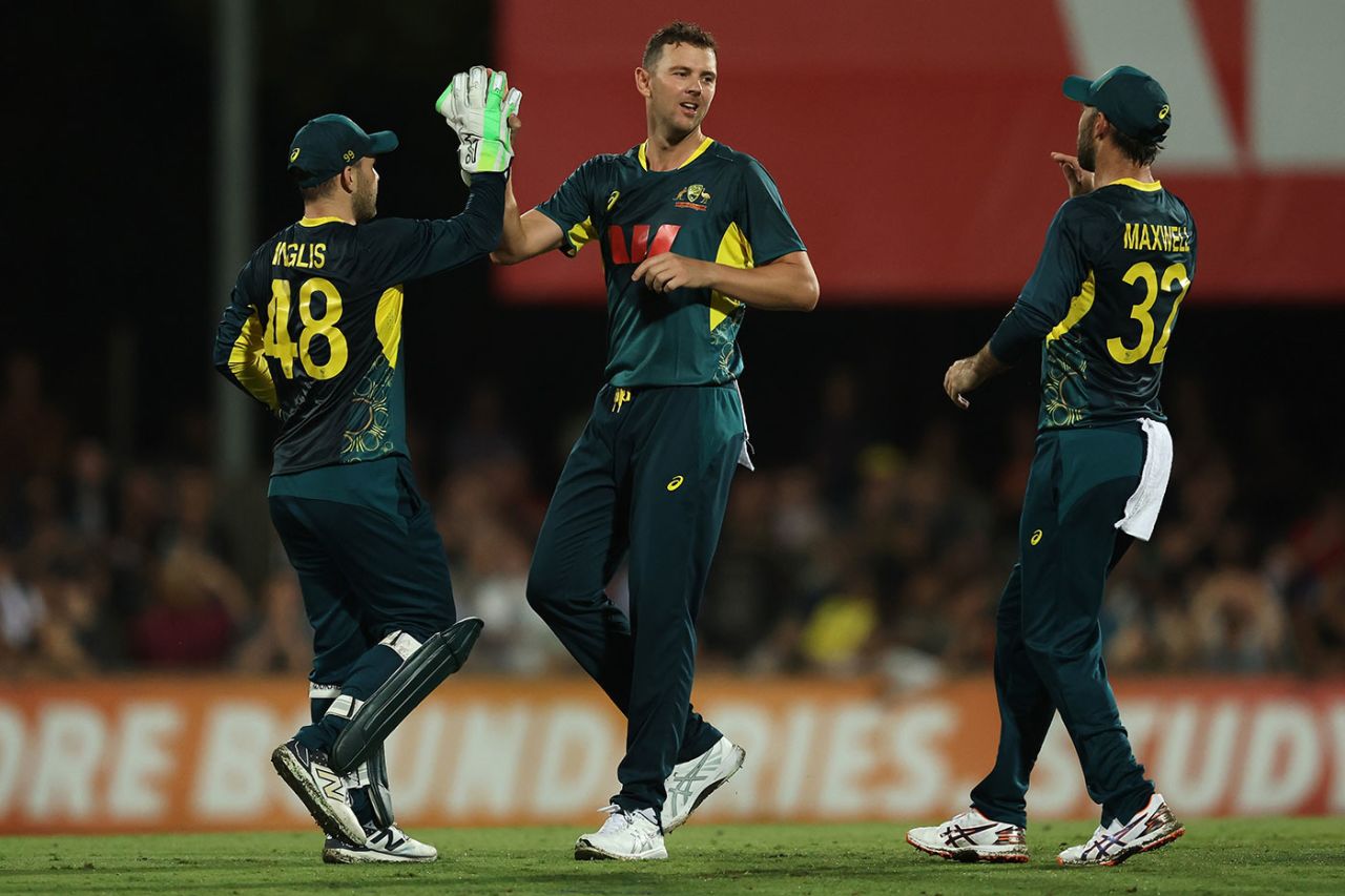 Josh Hazlewood produced a superb over to change the game, Australia vs South Africa, 1st T20I, Marrara Oval, Darwin, August 10, 2025