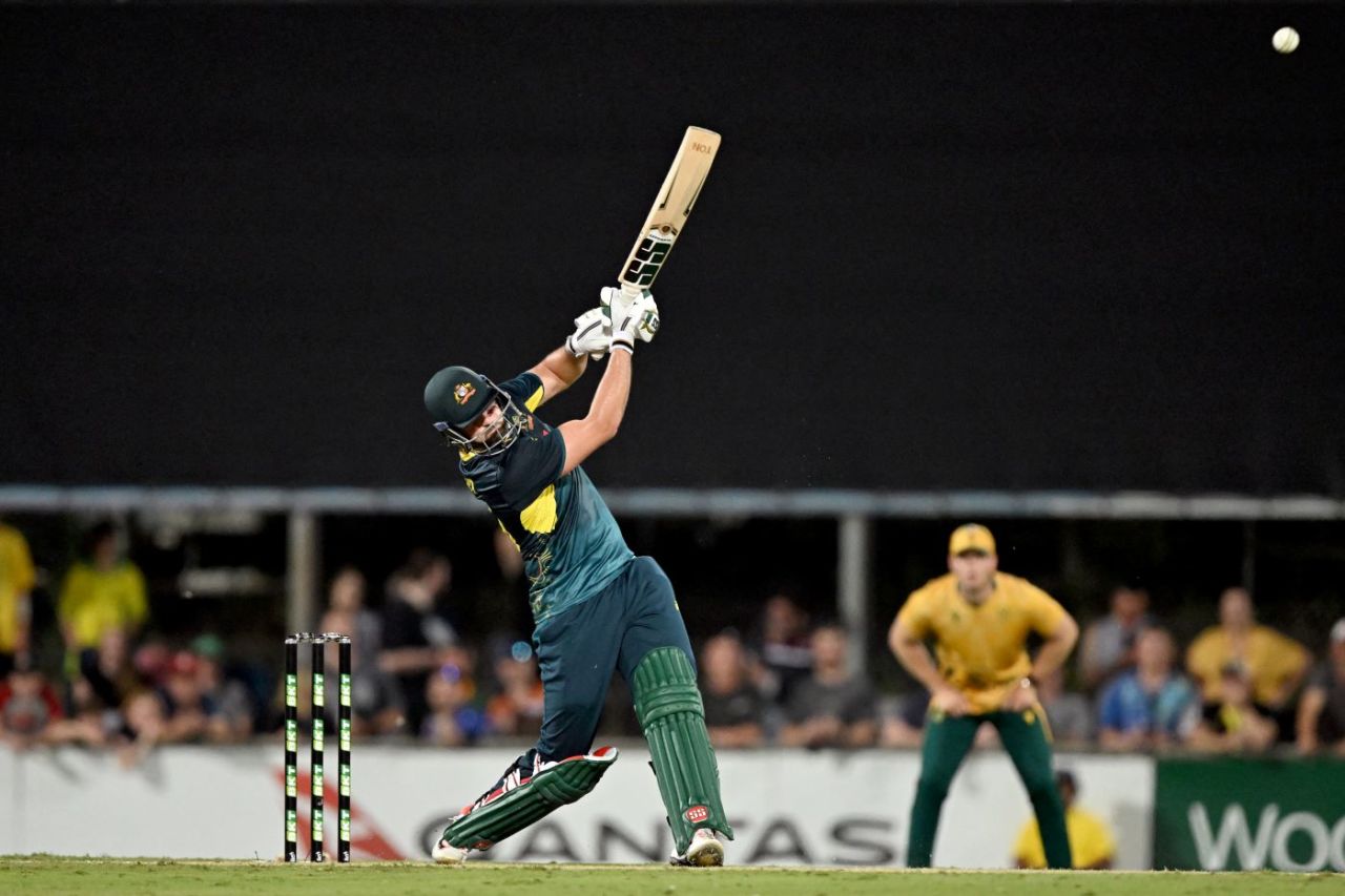 Tim David launched eight sixes in his 83, Australia vs South Africa, 1st T20I, Marrara Oval, Darwin, August 10, 2025