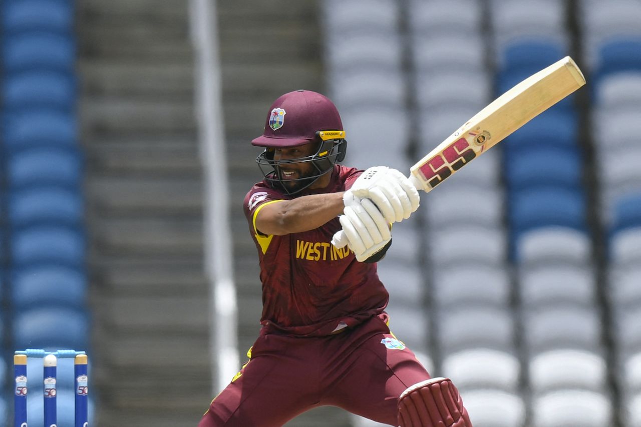 Shai Hope started steadily before exploding in the later overs, West Indies vs Pakistan, 3rd ODI, Tarouba, August 12, 2025