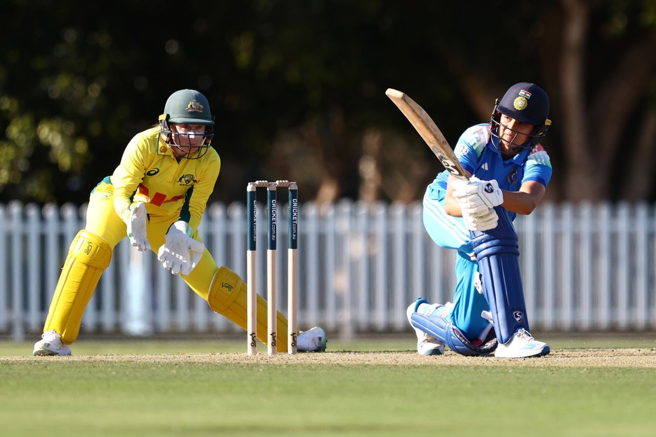 Yastika Bhatia played a fluent innings, Australia A vs India A, 1st women's one-dayer, Ian Healy Oval, Brisbane, August 13, 2025