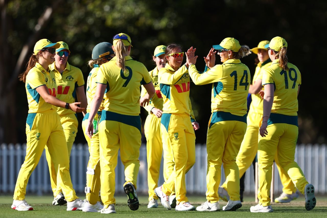 Ella Hayward struck twice in the middle, Australia A vs India A, 1st women's one-dayer, Ian Healy Oval, Brisbane, August 13, 2025