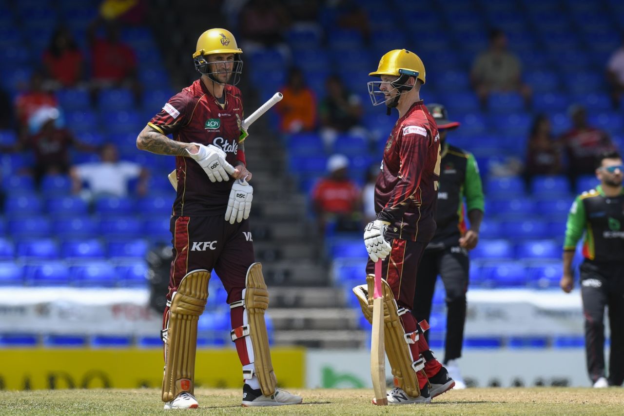 Alex Hales and Colin Munro dominated the powerplay for TKR, St Kitts & Nevis Patriots vs Trinbago Knight Riders, CPL 2025, Basseterre, August 17, 2025 
