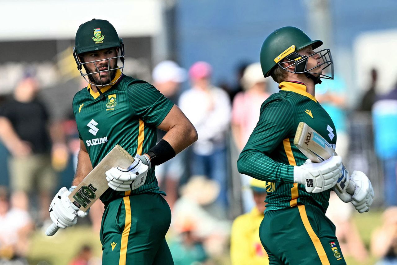 Aiden Markram and Ryan Rickelton added a productive opening stand, Australia vs South Africa, 1st ODI, Cairns, August 19, 2025