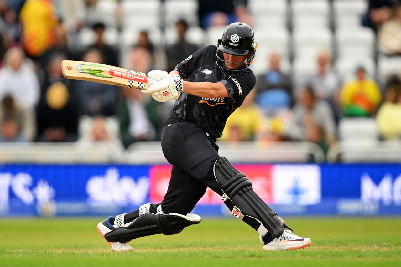 Beth Mooney swings into the leg side, Trent Rockets vs Manchester Originals, Women's Hundred, Trent Bridge, August 19, 2025