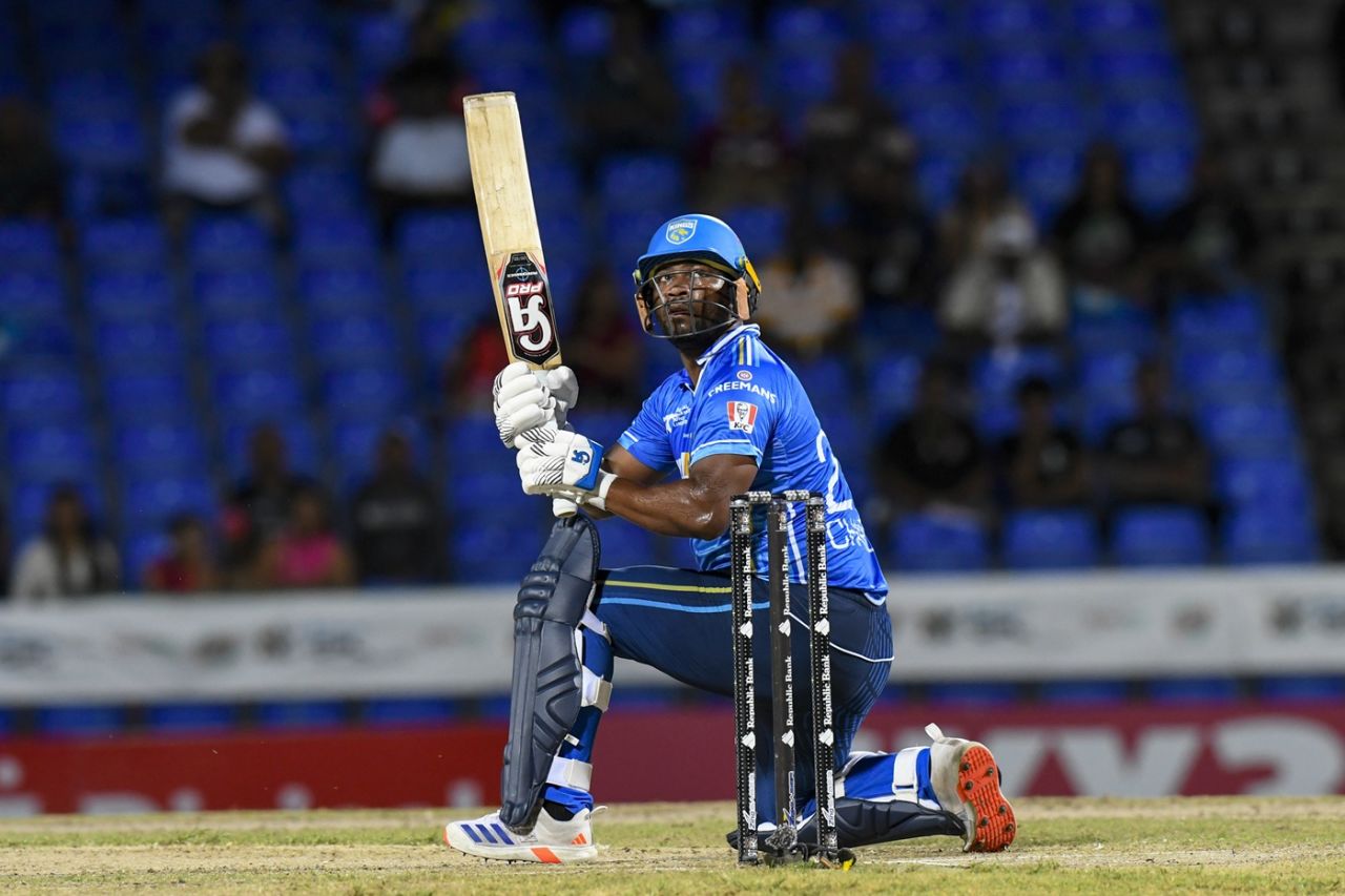 Johnson Charles scoops one away, St Kitts and Nevis Patriots vs St Lucia Kings, Basseterre, CPL, August 19, 2025