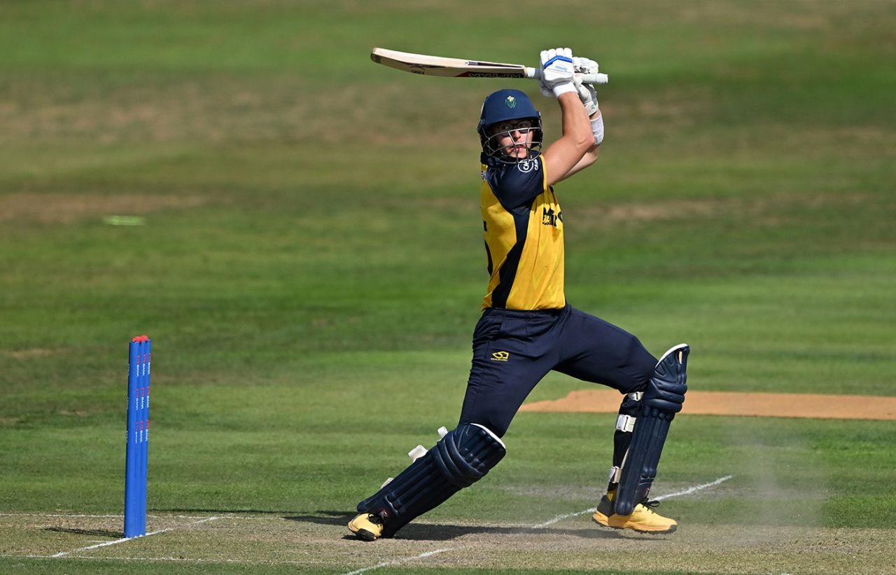 Asa Tribe scored an unbeaten century, Metro Bank One Day Cup, Worcestershire Rapids vs Glamorgan, Worcester, August 22, 2025