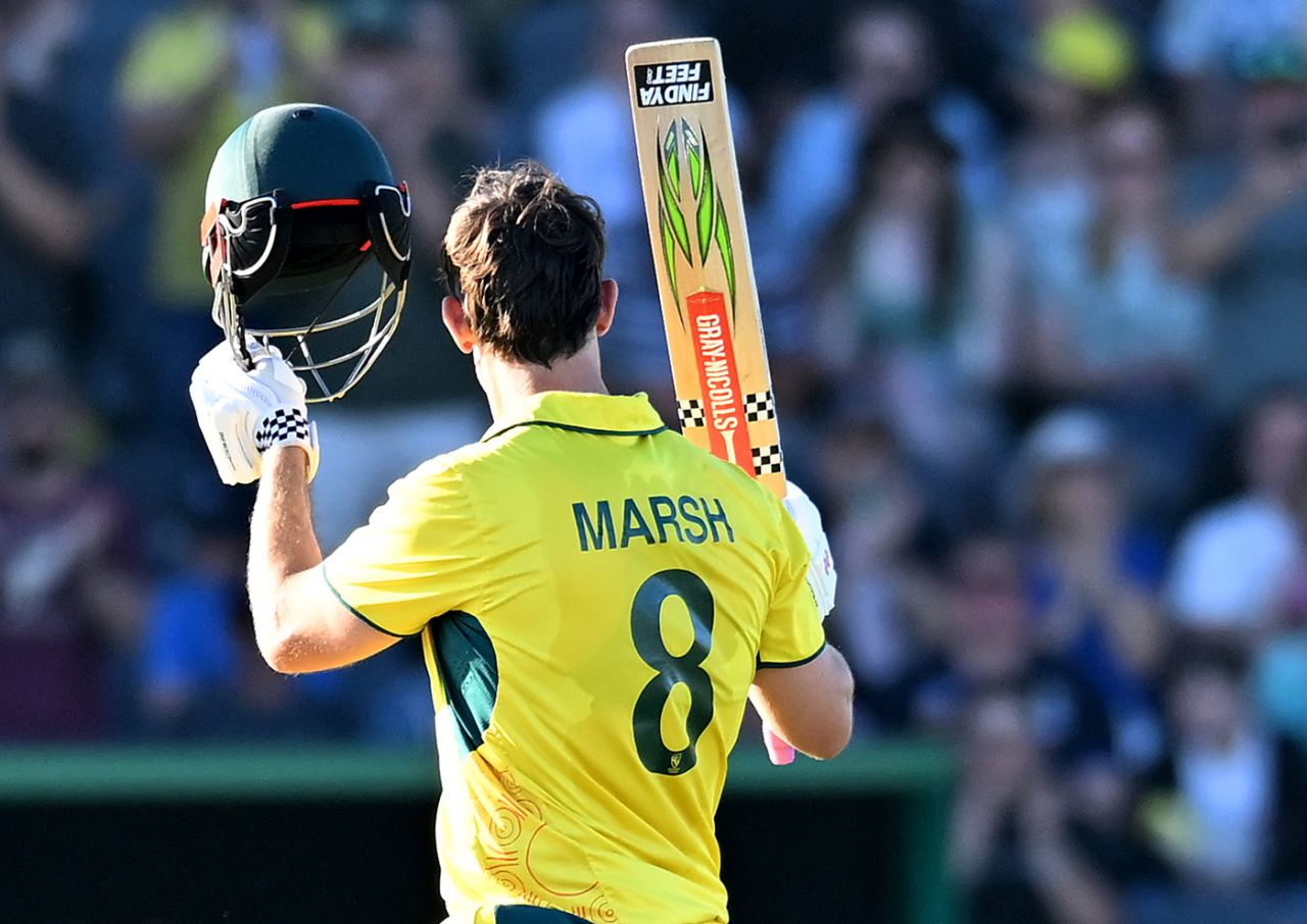Mitchell Marsh reached his fourth ODI hundred, Australia vs South Africa, 3rd ODI, Mackay, August 24, 2025
