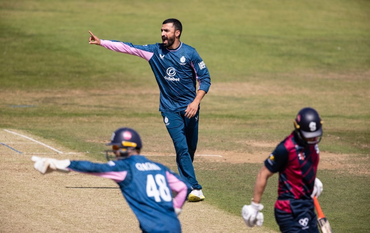 Zafar Gohar took 4 for 39, Northamptonshire vs Middlesex, Wantage Road, Group B, One Day Cup, August 24, 2025