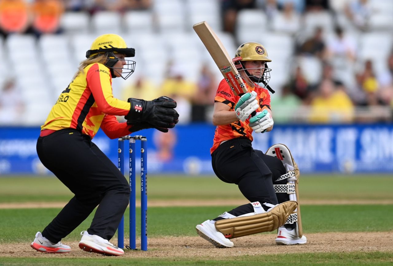 Emma Lamb hit an unbeaten half-century, Trent Rockets vs Birmingham Phoenix, The Women's Hundred, Nottingham, August 27, 2025
