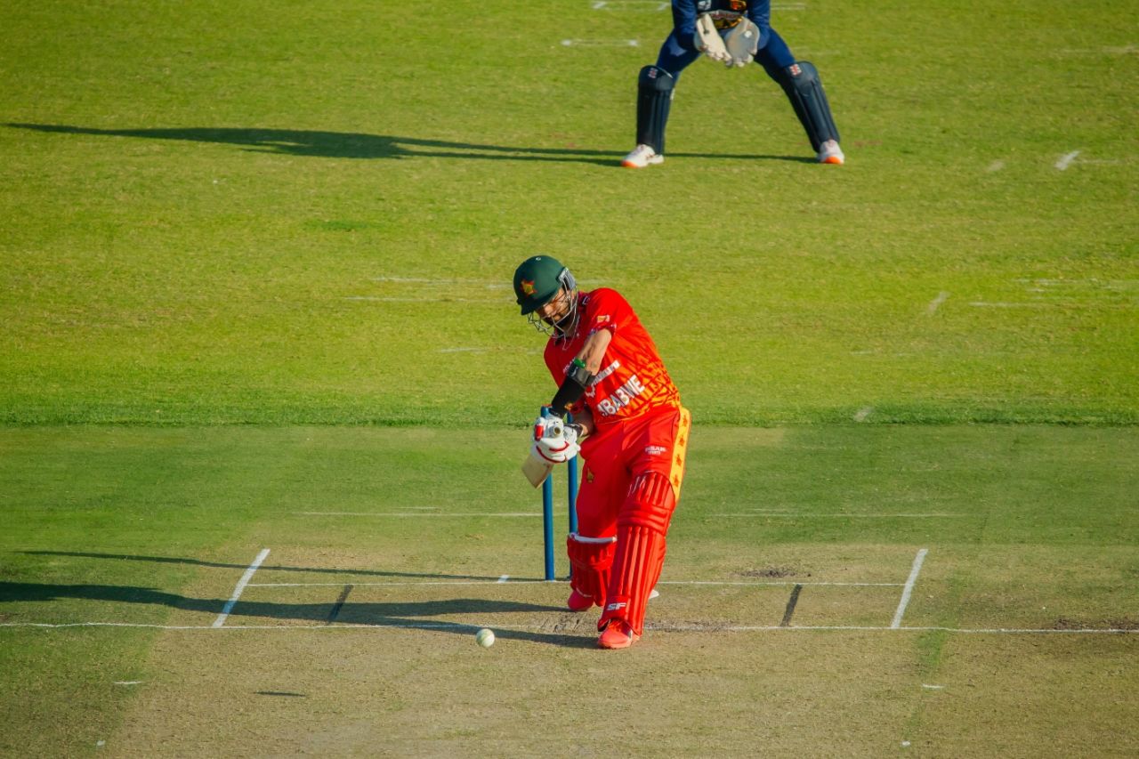 Sikandar Raza lines up a big hit, Zimbabwe vs Sri Lanka, 1st ODI, Harare, August 29, 2025