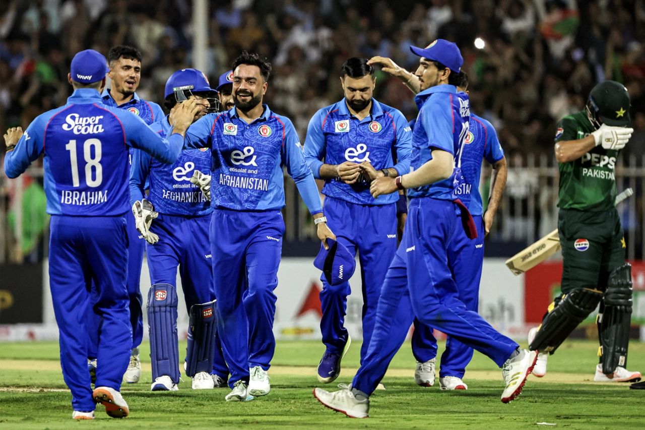 Rashid Khan struck in his opening over, Afghanistan vs Pakistan, UAE T20I tri-series, Sharjah, August 29, 2025