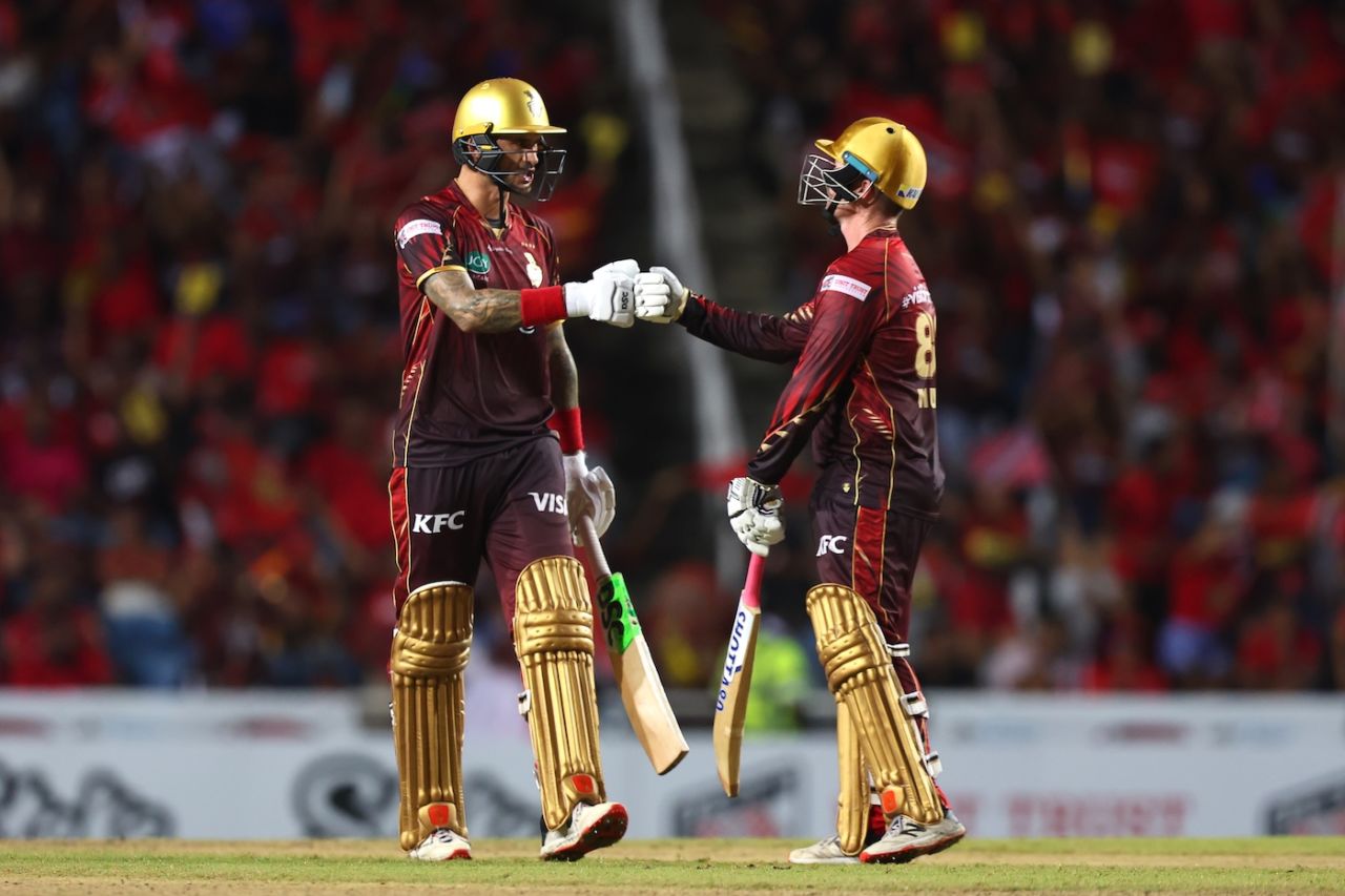 Alex Hales and Colin Munro put on a dominating century stand, Trinbago Knight Riders vs Guyana Amazon Warriors, CPL 2025, Tarouba, August 30, 2025